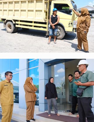 Bupati Afni saat melakukan Sidak terkait anjloknya harga kelapa sawit.