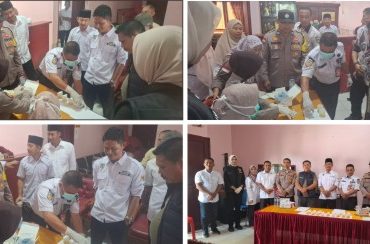 Cek urine secara mendadak di lingkungan Pemerintah Desa Pangkalan Nyirih, Kecamatan Rupat, Kabupaten Bengkalis. (Foto: ist)