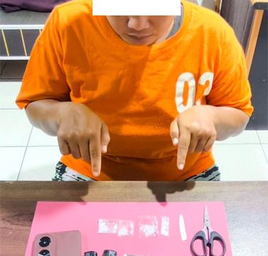 Tersangka kasus pidana narkotika jenis sabu. (Foto: ist)
