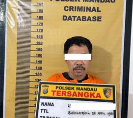 Tersangka Z  dugaan tindak pidana penganiayaan terhadap istrinya sendiri. (Foto: ist)