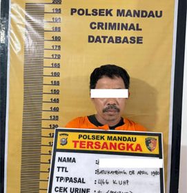 Tersangka Z  dugaan tindak pidana penganiayaan terhadap istrinya sendiri. (Foto: ist)