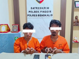 Dua tersangka kasus tindak pidana narkotika jenis sabu. (Foto: ist)