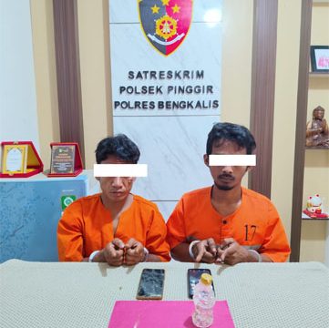 Dua tersangka kasus tindak pidana narkotika jenis sabu. (Foto: ist)