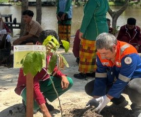 Pt. BSP ikut penanaman pohon di Siak. (Foto: ist)