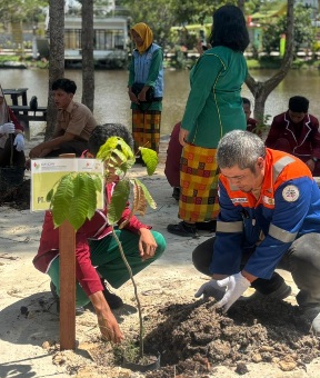 Pt. BSP ikut penanaman pohon di Siak. (Foto: ist)