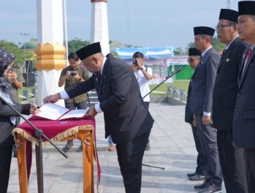 Pelantikan empat kepala dinas oleh Bupati Siak, Dr. Afni Zulkifli. (Foto: ist)