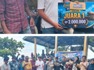 Foto pada acara lomba mancing pantai Desa Batu Limau Kecamatan Ungar. (Foto: Raja Juraimi)