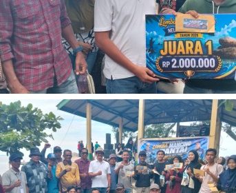 Foto pada acara lomba mancing pantai Desa Batu Limau Kecamatan Ungar. (Foto: Raja Juraimi)