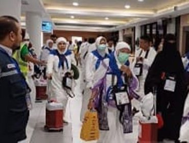 Proses pemberangkatan Jemaah Calon Haji (JCH) asal Provinsi Riau. (Foto: ist)