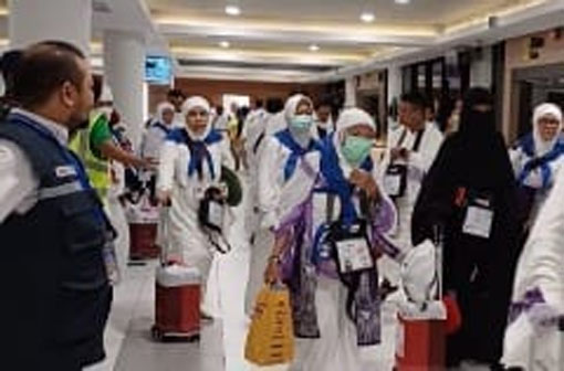 Proses pemberangkatan Jemaah Calon Haji (JCH) asal Provinsi Riau. (Foto: ist)