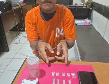 Tersangka kasus tindak pidana narkotika jenis sabu. (Foto: ist)