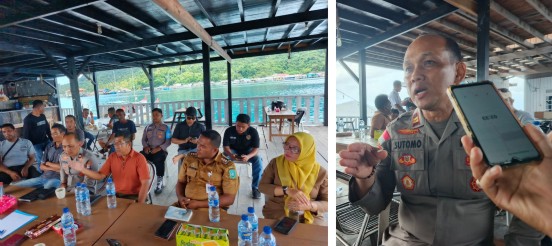 Kapolsek Jemaja, IPTU Sutomo, himbau semua pihak agar mengedepankan koordinasi dan tidak menonjolkan ego sektoral. (Foto: ist)