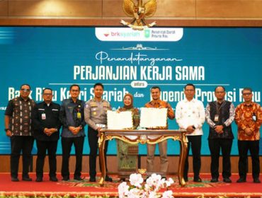 Foto PKS  layanan penerimaan pembayaran PAD di Ballroom Menara Dang Merdu BRK Syariah.(Foto: BRKS)