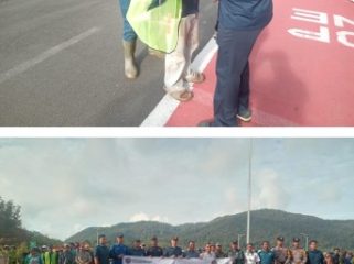 Kantor UPBU Kelas III Bandar Udara Letung laksanakan kegiatan Padat Karya Tahun Anggaran 2026. (Foto: Ist)