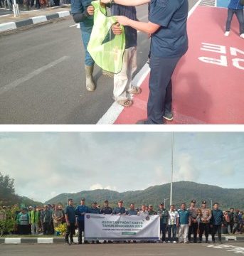 Kantor UPBU Kelas III Bandar Udara Letung laksanakan kegiatan Padat Karya Tahun Anggaran 2026. (Foto: Ist)
