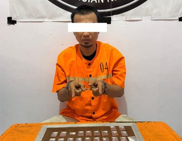 Tersangka kasus tindak pidana narkotika jenis sabu. (Foto: ist)