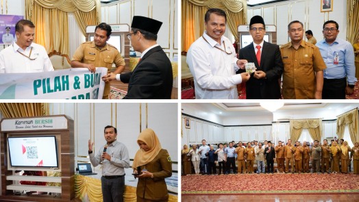 Pelayanan publik berbasis digital melalui pembayaran retribusi sampah menggunakan QRIS Bank Riau Kepri Syariah. (Foto: BRKS)