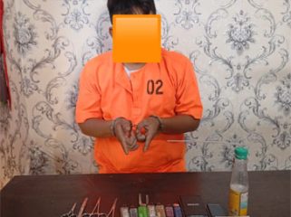 Tersangka tindak pidana narkotika jenis sabu. (Foto: ist)