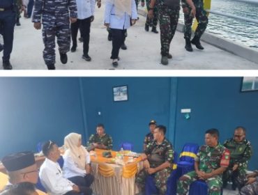 Camat Jemaja Timur, Tetti Amalia, S.E., lakukan silaturahmi dengan Pangkogabwilhan I, Kunto Arief Wibowo. (Foto: ist)