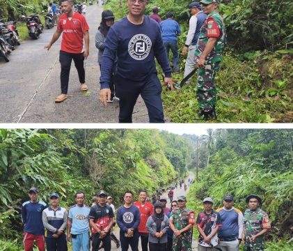  Aneng, Bupati Kabupaten Kepulauan Anambas hadir kegiatan Jumat ASRI laksanakan Pemerintah Kecamatan Jemaja Timur di Desa Ulu Maras. (Foto: ist)