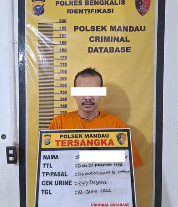 Berkat Informasi Masyarakat, Polsek Mandau Amankan Penyalahguna Sabu di Air Jamban