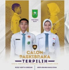 Resqi Aditya Siregar, pelajar MAN Insan Cendekia Siak, terpilih sebagai anggota Pusaka Paskibraka tingkat nasional tahun 2026. (Foto: ist)