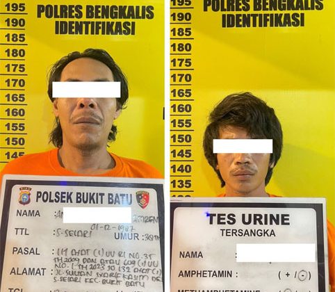 Tersangka dua tindak pidana narkotika jenis sabu. (Foto: ist)