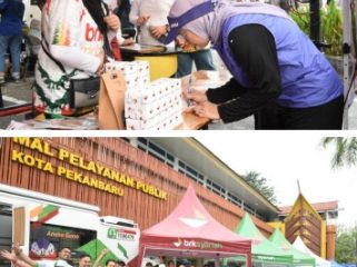 BRK Syariah hadir dani dukungan sajian Ketan Talam Durian terpanjang di dunia sebagai rekor MURI. (Foto: BRKS)