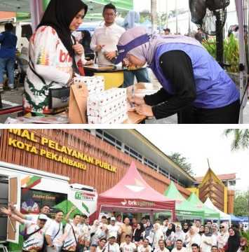BRK Syariah hadir dani dukungan sajian Ketan Talam Durian terpanjang di dunia sebagai rekor MURI. (Foto: BRKS)
