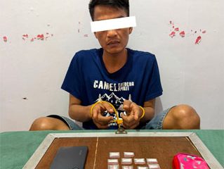 Tersangka kasus dugaan peredaran narkotika jenis sabu. (Foto: ist)