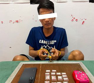 Tersangka kasus dugaan peredaran narkotika jenis sabu. (Foto: ist)