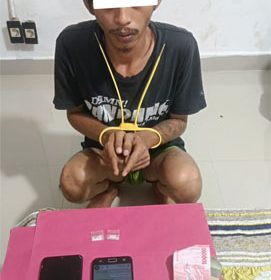 Tersangka kasus tindak pidana penyalahgunaan narkotika jenis sabu. (Foto: ist)