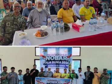 Nonton bareng sepakbola piala dunia di Mapolsek Kundur dan cek kesehatan gratis. (Foto: ist)