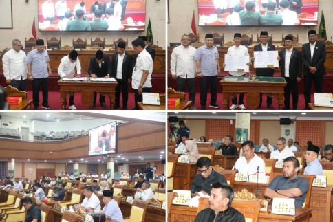 Rapat paripurna DPRD Kota Batam sahkan Ranperda tentang PSU Perumahan jadi Perda. (Foto: Humas DPRD Batam)