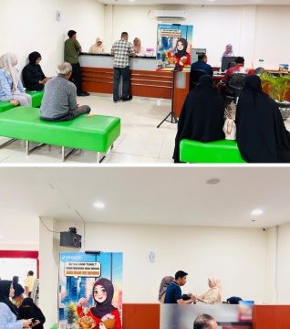 Suasana Pelayanan Rahn Gadai Emas di BRKS Arifin Ahmad, Pekanbaru.