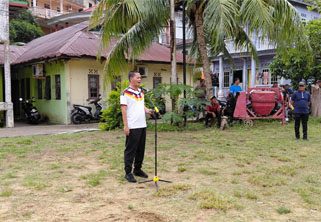 Raja Bayu Febri Gunadian, Wakil Bupati Kepulauan Anambas beri sambutan pada kegiatan JSB di Lapangan Sepak Bola Sulaiman Abdullah. (Foto: ist)