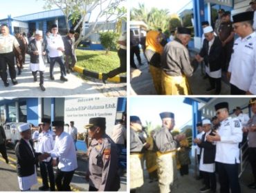 Penceramah kondang, Ustaz Das'ad Latif, tiba di Bandara Matak, Kabupaten Kepulauan Anambas.  (Foto: ist)