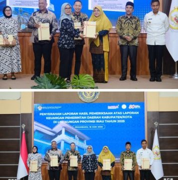 Pemerintah Kabupaten Siak terima  opini WTP dari BPK RI. (Foto: ist)