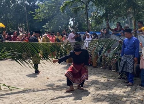 Pencak silat di acara pernikahan Mempura, Siak