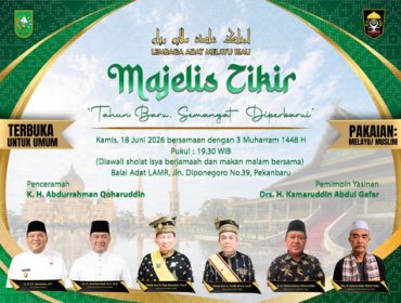 Flyer Majelis Zikir  bersempena peringatan Tahun Baru Islam 1448 Hijriah. 