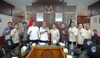 Foto bersama saat audiensi Bupati Kepulauan Meranti, AKBP (Purn) H. Asmar dengan BNPP RI. (Foto: ist)