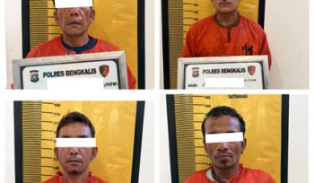 Empat tersangka pengguna narkotika. (Foto: ist) 
