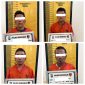 Empat tersangka pengguna narkotika. (Foto: ist) 