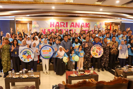 Foto bersama memperingati Hari Anak Nasional (HAN) ke-42 tingkat Kabupaten Bintan. (Foto: ist)