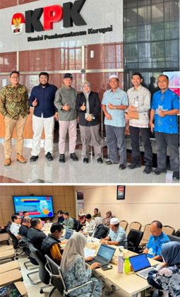 Bupati Siak, Dr. Afni Z, saat berada di Gedung Merah Putih dan berdiskusi dengan anggota KPK RI. (Foto: ist)