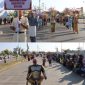 Kafilah Kabupaten Bintan Pawai Ta'aruf  perhelatan TQ ke XII di Pelataran Taman Gurindam 12 Kota Tanjungpinang. (Foto: ist)
