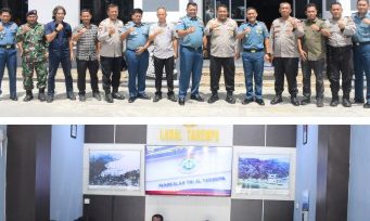Kunker Kapolres Kepulauan Anambas, AKBP I Gusti Ngurah Agung Budianaloka, S.I.K., M.H., beserta rombongan ke Markas Komando Lanal Tarempa. (Foto: ist)