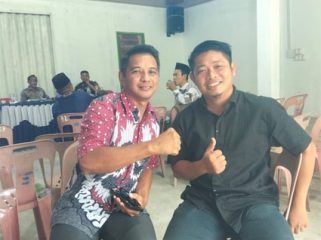 Ketua dan wakil ketua panitia HUT RI ke 80 Kecamatan Ungar Abdul Haris dan Tarmizi (Foto: Raja Juraimi)