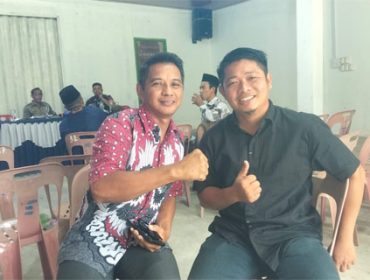 Ketua dan wakil ketua panitia HUT RI ke 80 Kecamatan Ungar Abdul Haris dan Tarmizi (Foto: Raja Juraimi)