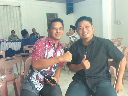 Ketua dan wakil ketua panitia HUT RI ke 80 Kecamatan Ungar Abdul Haris dan Tarmizi (Foto: Raja Juraimi)